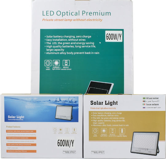 Factory Waterproof Solar LED Floodlight 600W with Remote Control IP67