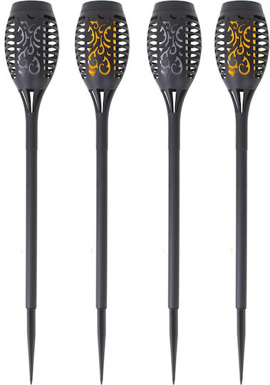 Solar Lamps Garden Torches Set 4 Lămpi Solare de Grădină Felinare cu Alb Cald Lumină