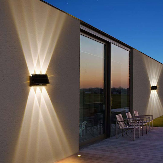 Wall Mounted Solar Light 6W with Warm White Light 3000K IP65