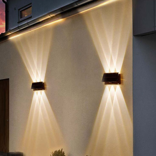 Wall Mounted Solar Light 6W with Warm White Light 3000K IP65