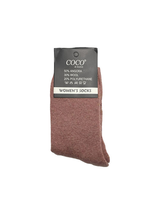 Coco&Hana Damen Weihnachtssocken Rosa 1Pack