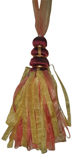 Tie-Back Magnetic made of Fabric Gold 1pcs