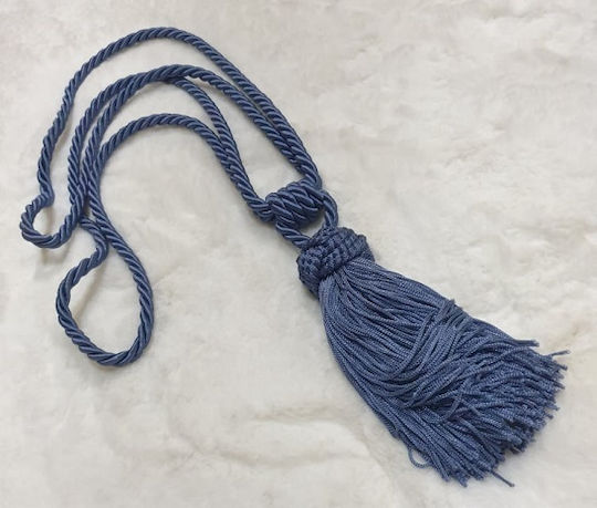 Tie-Back Rope made of Fabric Blue 1pcs