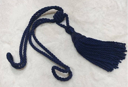 Tie-Back Rope made of Fabric Blue 1pcs