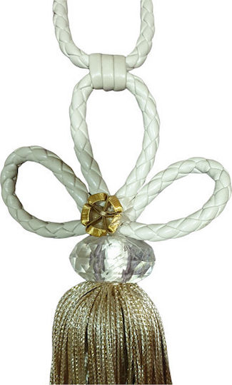 Tie-Back Magnetic made of Fabric Beige 1pcs