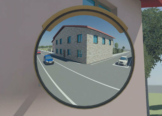 Traffic Mirror 80cm in Orange Colour