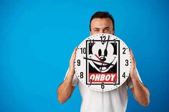 Koupakoupa Παιδικό Ρολόι Τοίχου Mickey Ξύλινο 30εκ.