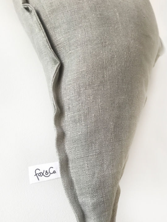 Dekoratives Wiegekissen Grau 15x43cm