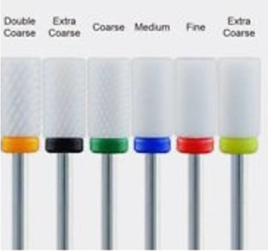 Elecool Ceramic Nail Drill Bit with Flame Shape Blue Manicure