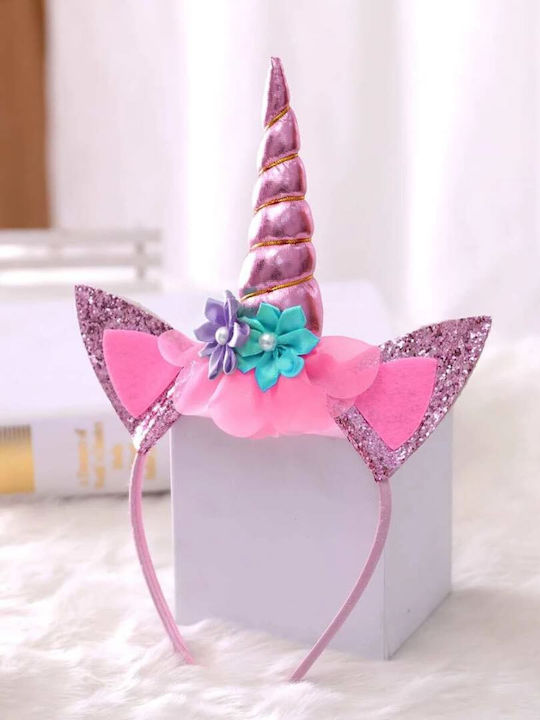 Unicorn Παιδική Στέκα Μαλλιών με Μονόκερο Ροζ