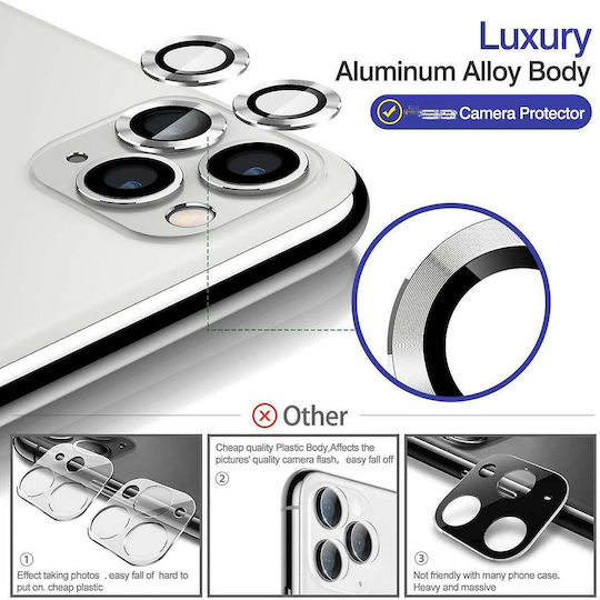 Lens Protector Kameraschutz Gehärtetes Glas Silver für das iPhone 12 Pro