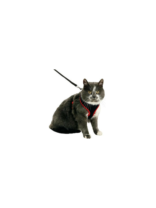 Flamingo Cat Harness with Guide Red 15mm x