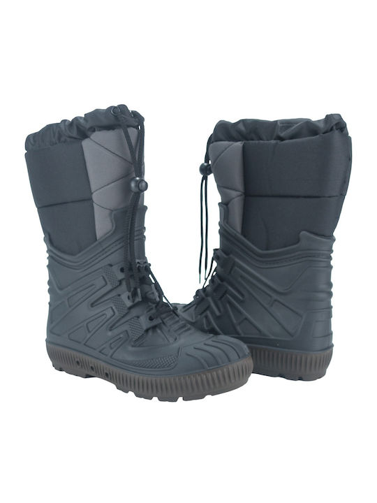 Kinder-Schneestiefel mit Schnürsenkeln Schwarze