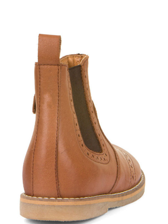 Froddo Kids Leather Boots with Zipper Tabac Brown