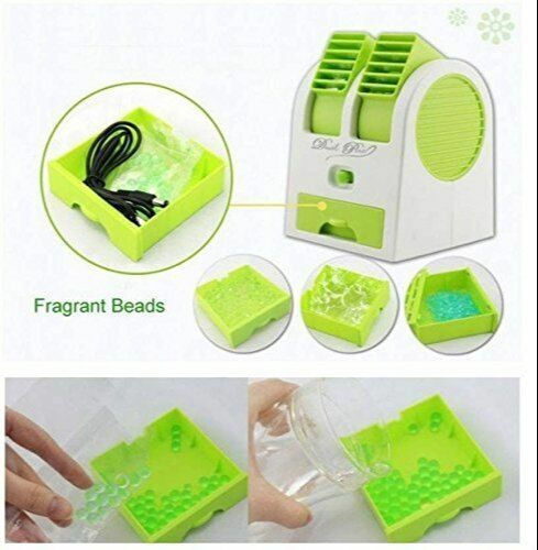 Mini-Klimaanlage USB / Batterie mit Wasser Grün 020010