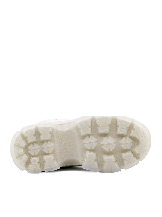Kids Boots with Zipper Beige