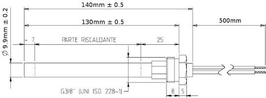 Metallic Igniter Resistance 270W for Pellet Stove