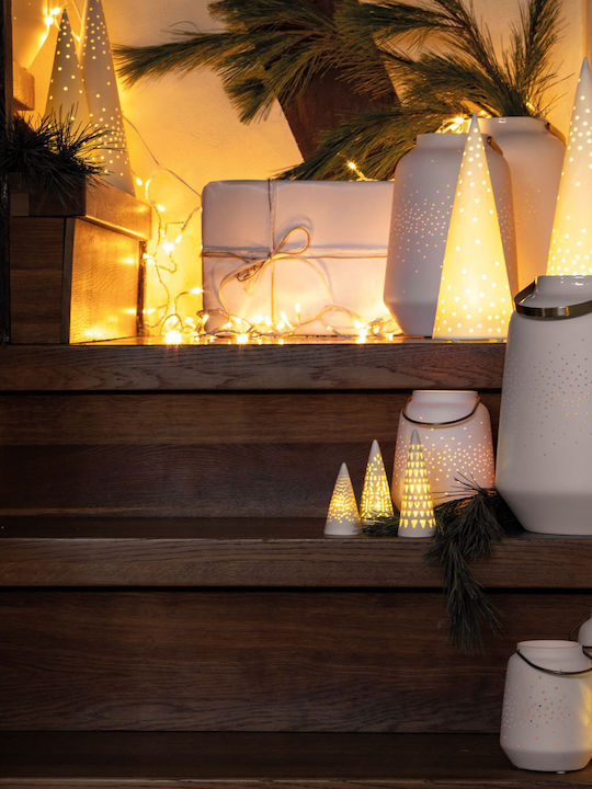 Beleuchtet Weihnachtsdekoration Baum Kegel Batterie Weiß