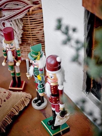Wooden Christmas Nutcracker 38cm Green