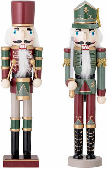 Wooden Christmas Nutcracker 38cm Green
