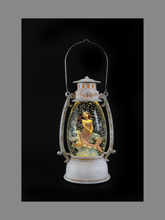 Christmas Beige Battery Lantern 11cm