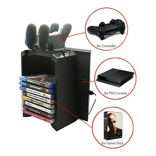 Twin Ladestation für 2 PS4 Controller Schwarz