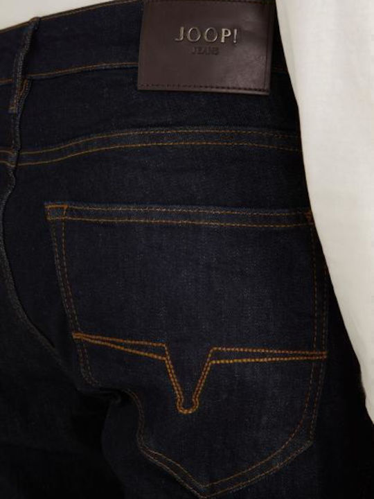 Mitch Men's Elastic Jeans Pants With Slim Narrow Fit Navy Blue