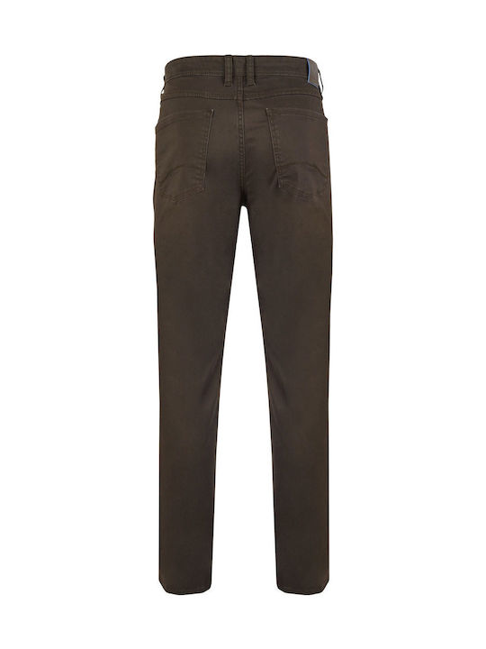 Men's Jeans Pants Elastic with Regular Fit Coffee