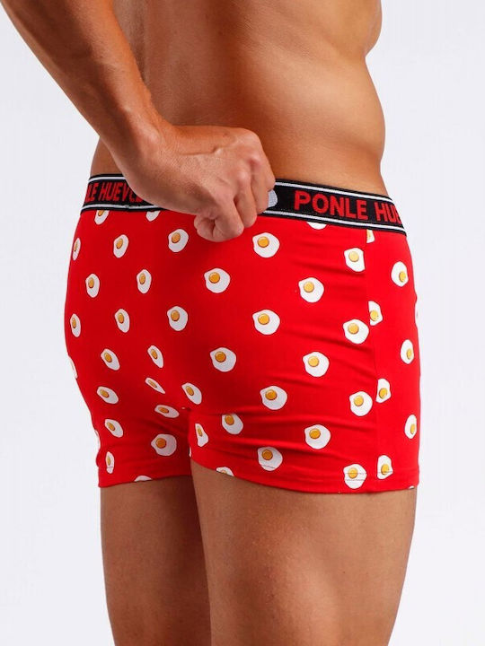 Admas Men's Boxer Red with Patterns