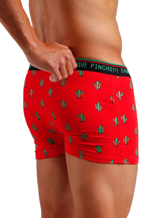 Admas Men's Boxer Red with Patterns