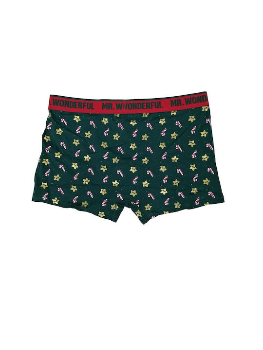 Admas Men's Boxer Green with Patterns