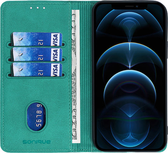 Sonique Book Synthetic Leather Turquoise (Realme C30)