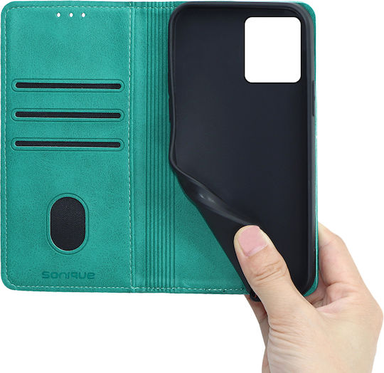 Sonique Книга Изкуствена кожа Тюркоазен (Realme C30)