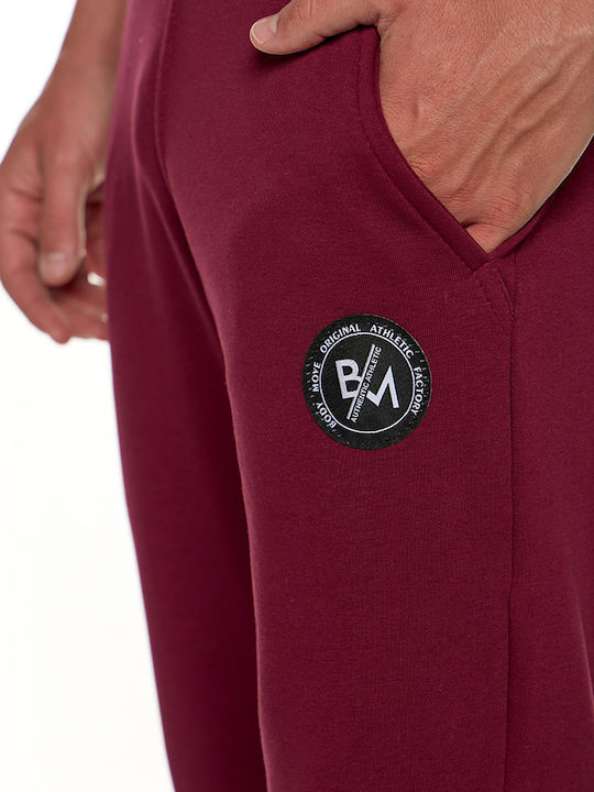 Sweatpants with Elastic Burgundy