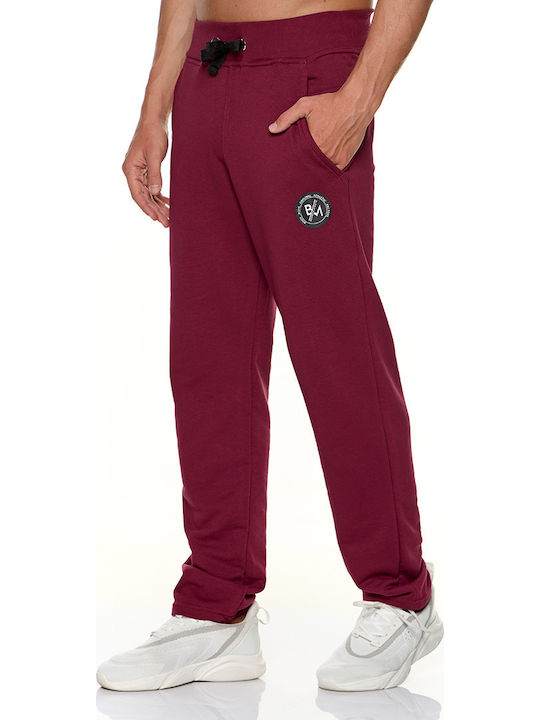 Sweatpants with Elastic Burgundy