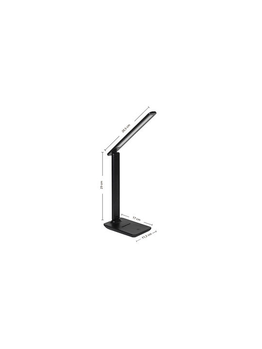 Keskor Rechargeable LED Office Lamp Foldable in Black Color