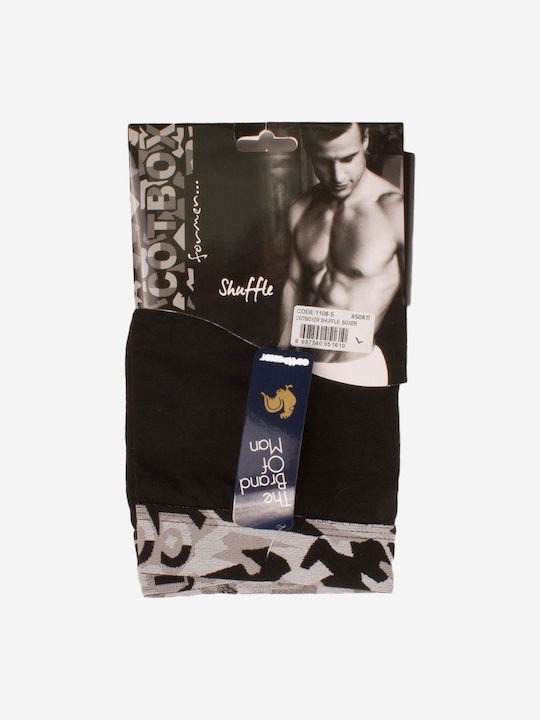 CotBoxer Herren Boxershorts Schwarz Camo 1Packung