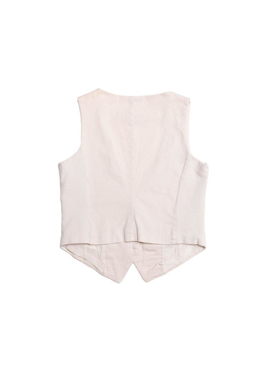 TakTakBaby Kids Casual Jacket Sleeveless Beige