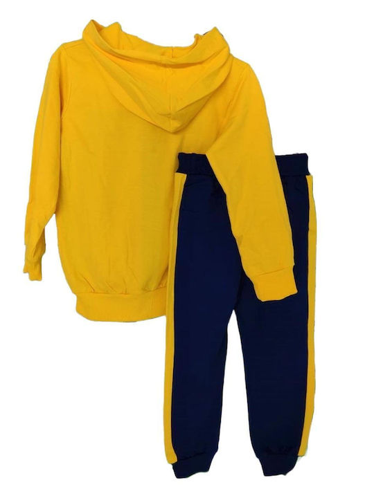 Kids Sweatpants Set Yellow 2pcs