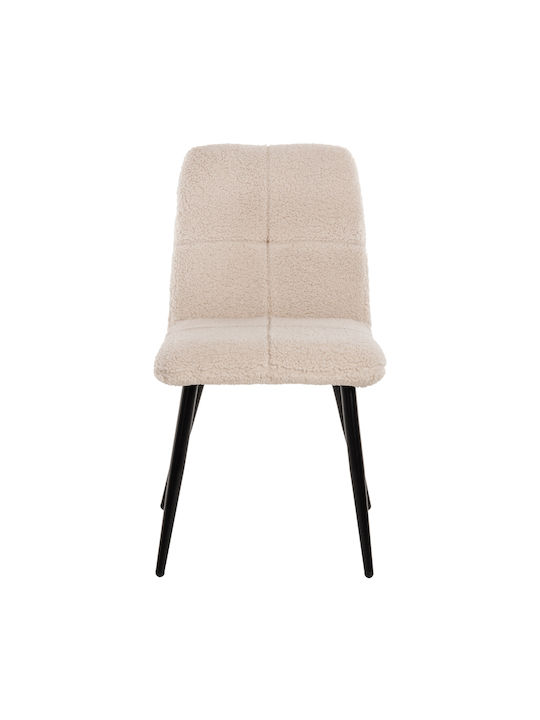 Shelly Dining Room Fabric Chair White 48x64x87cm 2pcs