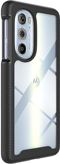 Techsuit Techsuit 360 Full Cover Silicon / Plastic Set cu Geam Negru (Motorola Edge 30 Pro)