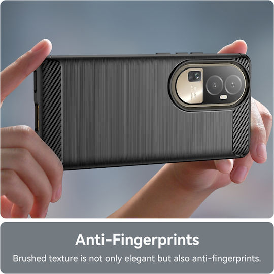Techsuit Carbon Back Cover Σιλικόνης Μαύρο (Oppo Reno10)