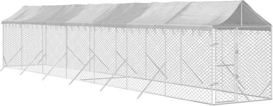 vidaXL Park Dog made of Metal in Silver Color 200 x x 250cm