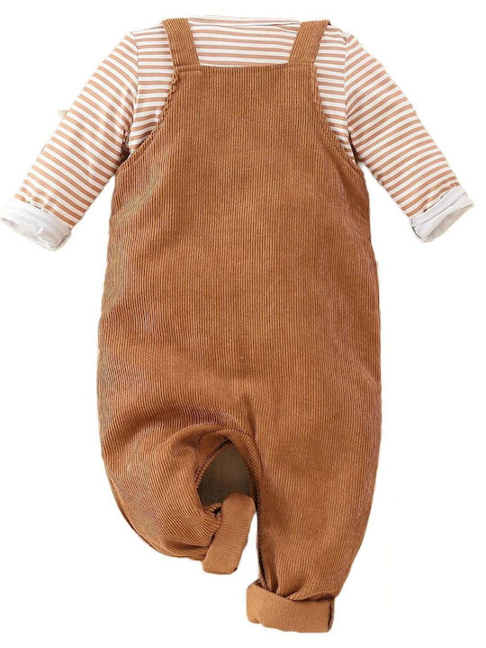 TakTakBaby Kids Set with Pants Winter 2pcs Brown