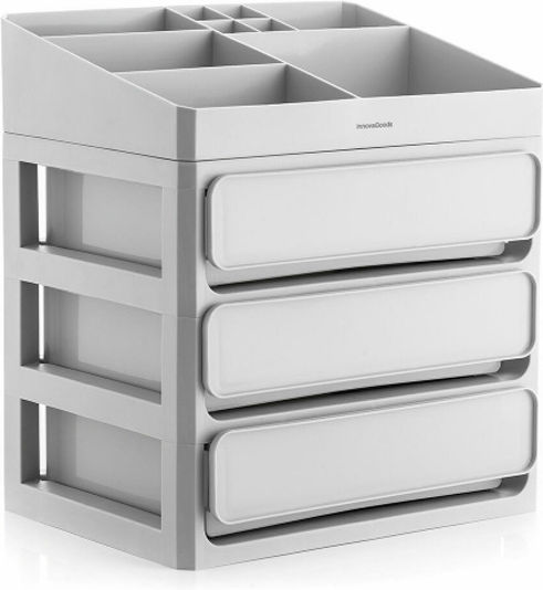 InnovaGoods InnovaGoods Kosmetikorganisator mit 3 Schubladen Grau 29x26x19,5cm