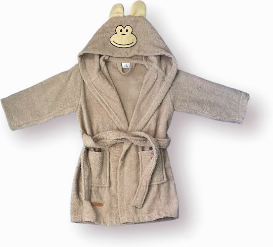 Ely Parker Kids Hooded Bathrobe Brown