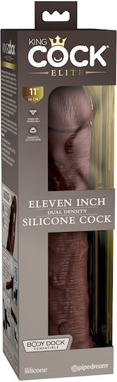 King Cock Ρεαλιστικό Dildo με Βεντούζα Καφέ