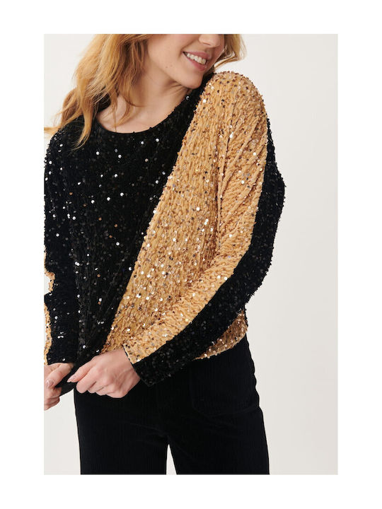 Damen Langarm Pullover Schwarz