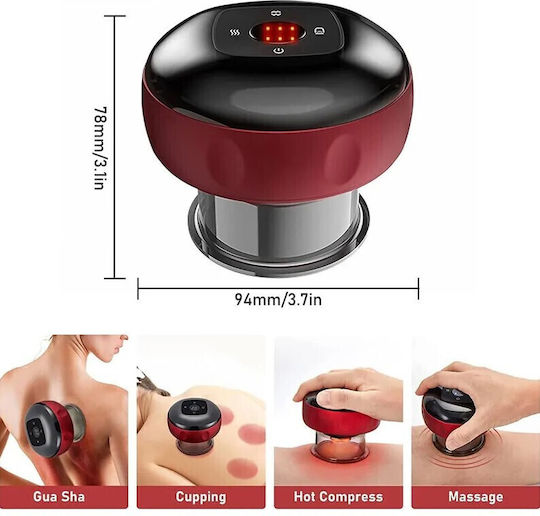 Therapeutic Device with Silicone Suction Cup for Cellulite Heated