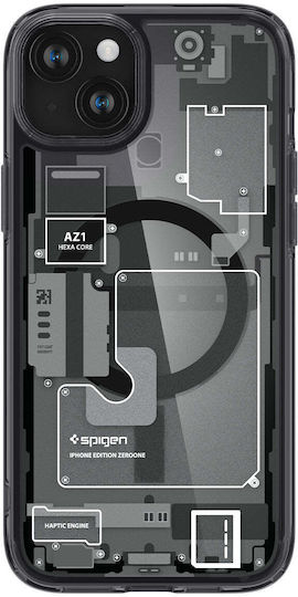 Spigen Ultra Hybrid Zero One (MagFit) Back Cover Plastic 2mm Black (iPhone 15 Plus)